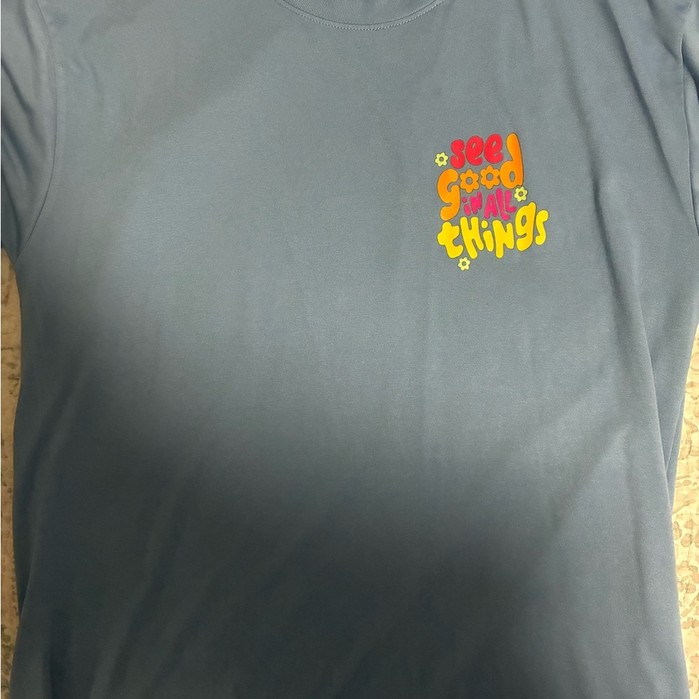 SHEIN Tee - Blue with Colorful Graphic